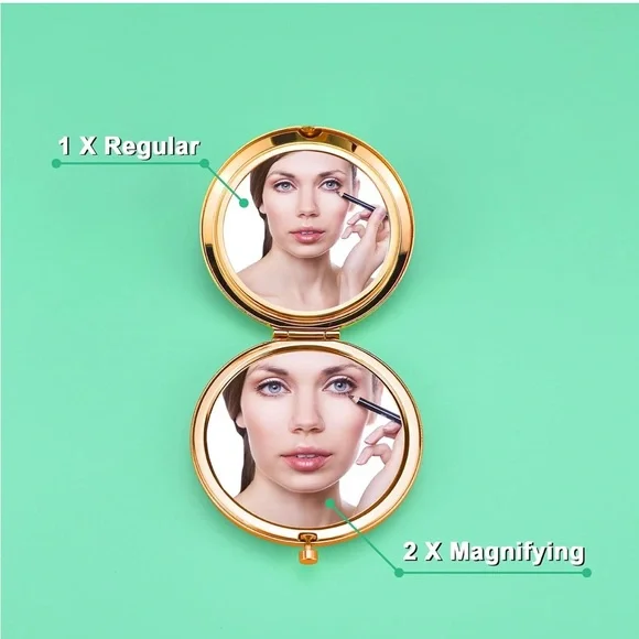 Gold Compact Mirror - Picture 7 of 9